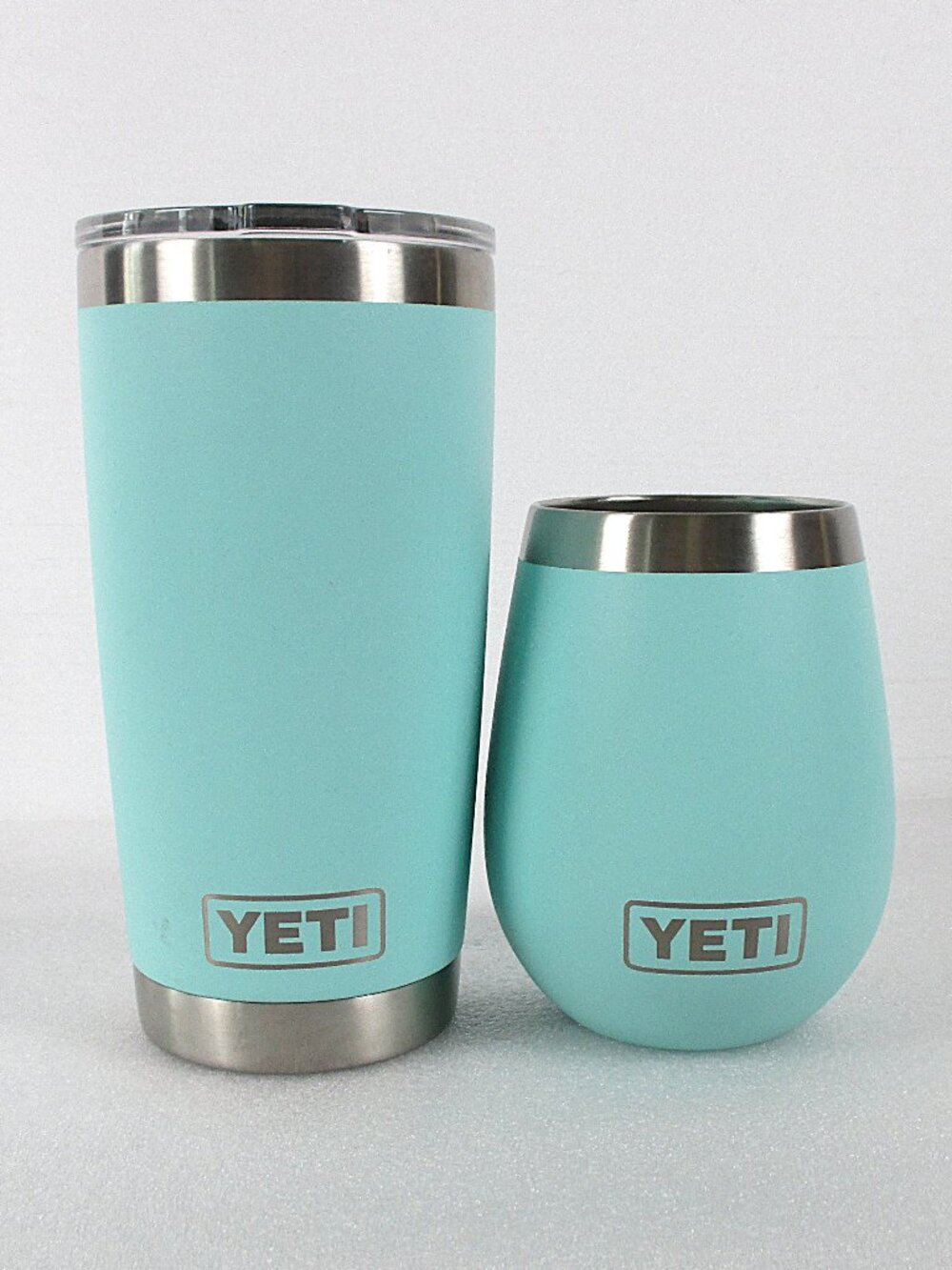 YETI "SEAFOAM" SET: LG + SM TUMBLERS